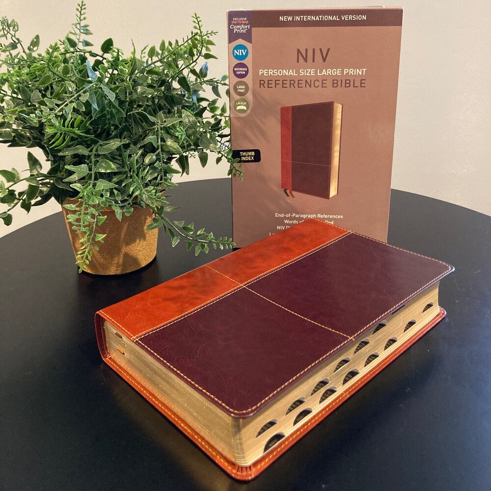NIV Bible | Large print Reference Ed, 12 point font | Red letter | Thumb-indexed